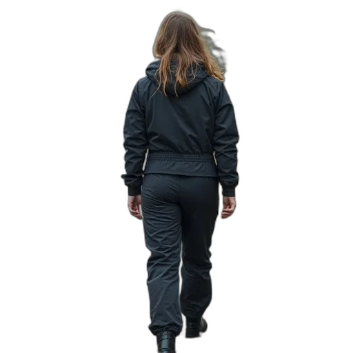 jacket, staff, dress, hair transparent PNG cut-out