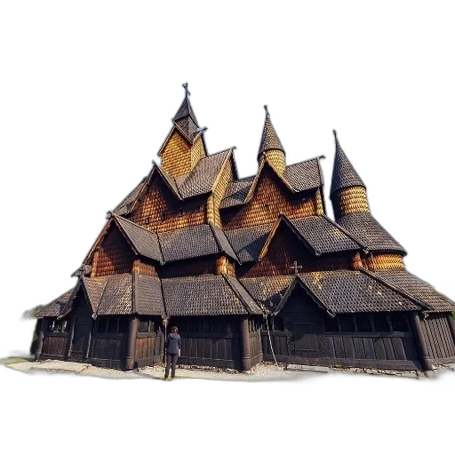 building, crown, dragon, 3d render transparent PNG cut-out
