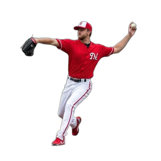 animal, baseball, player, red transparent PNG cut-out