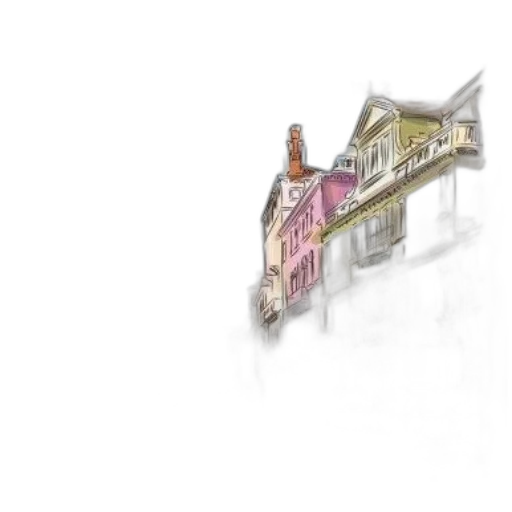 building, furniture, concept art, watercolor transparent PNG cut-out