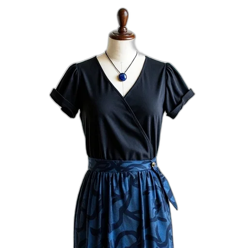 dress, blue, monochrome, dark transparent PNG cut-out