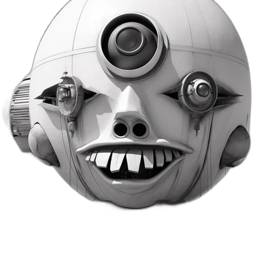 mask, face, robot, creature transparent PNG cut-out