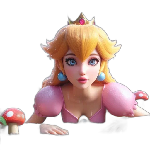 crown, dress, 3d render, concept art transparent PNG cut-out