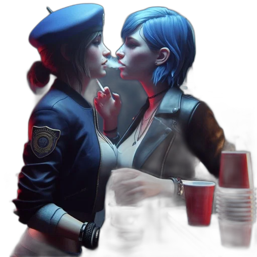 jacket, concept art, cyberpunk, photorealistic transparent PNG cut-out