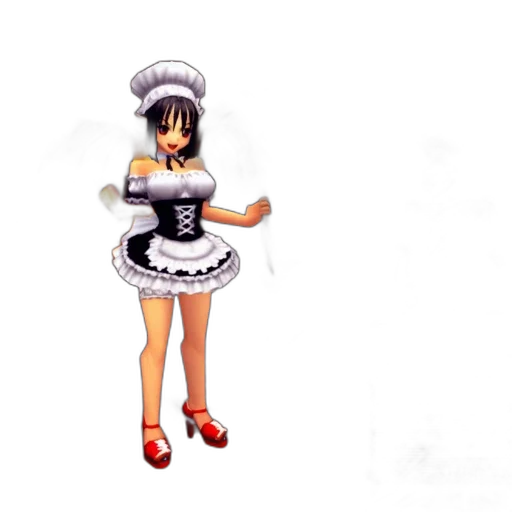 dress, staff, pixel art, 3d render transparent PNG cut-out