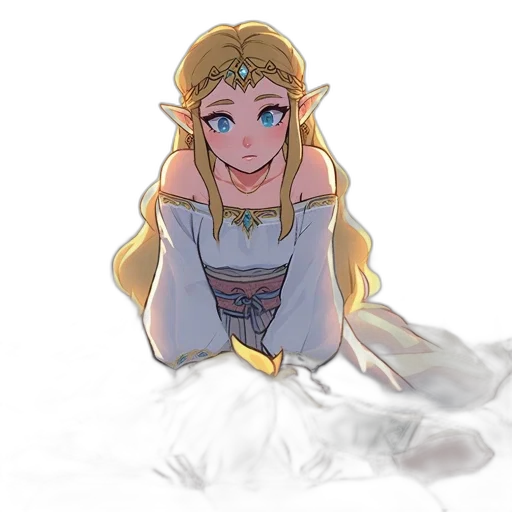 dress, crown, face, creature transparent PNG cut-out