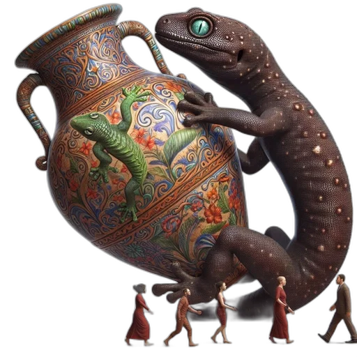 dragon, creature, staff, fantasy art transparent PNG cut-out