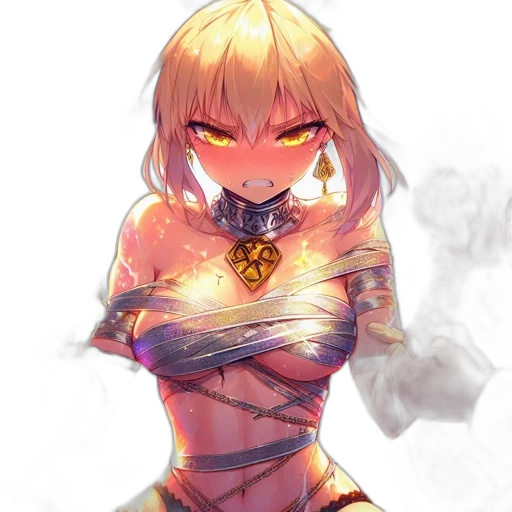 dress, dragon, mask, weapon transparent PNG cut-out