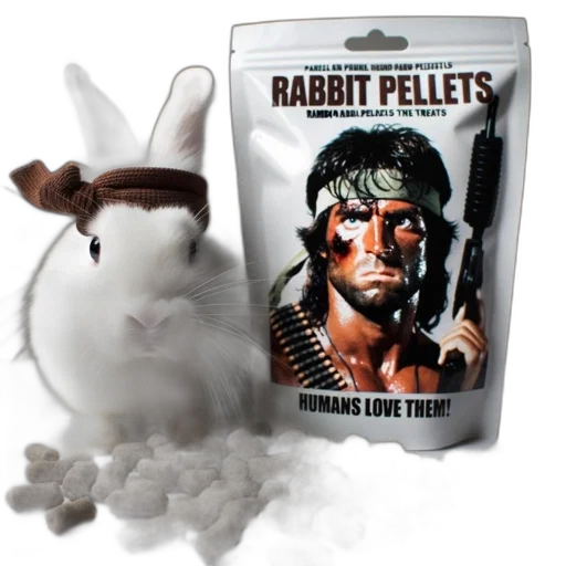 rabbit, wears, headband, near transparent PNG cut-out