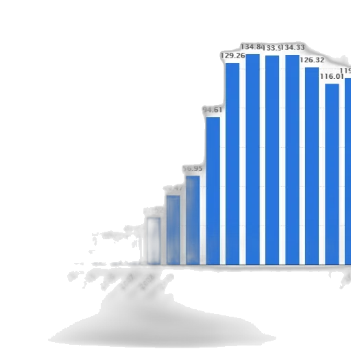 bar, graph, shows, growth transparent PNG cut-out