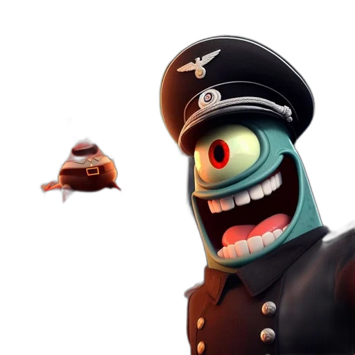 creature, face, hat, robot transparent PNG cut-out