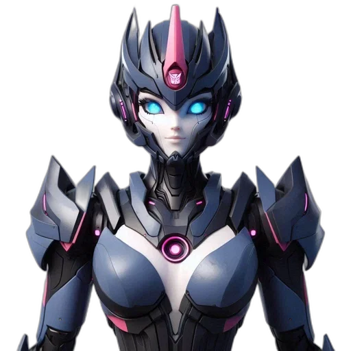 robot, concept art, 3d render, anime transparent PNG cut-out