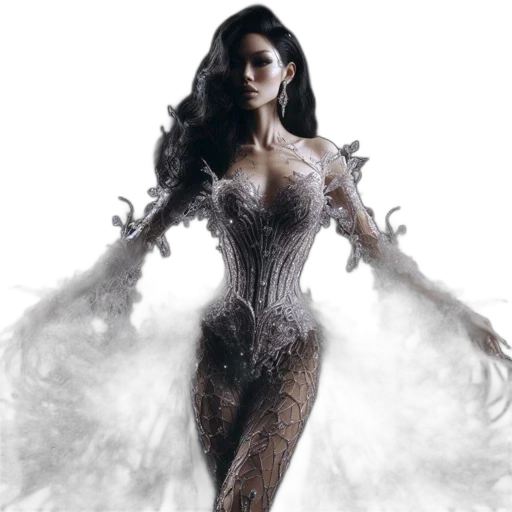 dress, concept art, fantasy art, comic book art transparent PNG cut-out