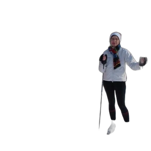 staff, jacket, snow, three transparent PNG cut-out