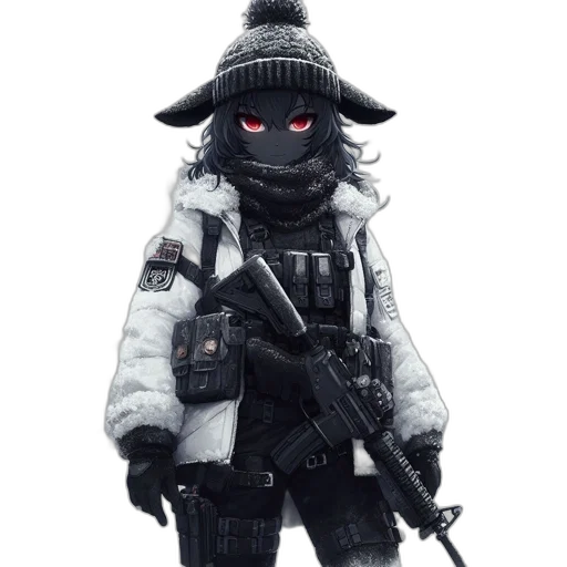 jacket, mask, weapon, hat transparent PNG cut-out