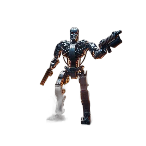 robot, weapon, staff, 3d render transparent PNG cut-out