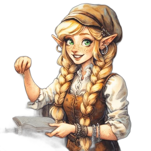 staff, dress, face, hat transparent PNG cut-out