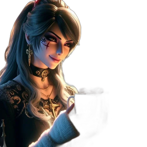 staff, face, fantasy art, concept art transparent PNG cut-out