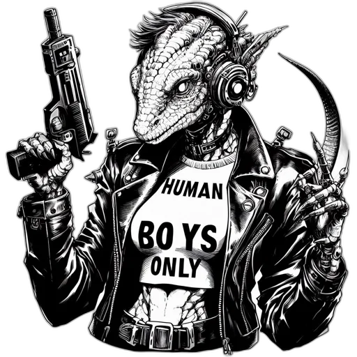 robot, animal, cyberpunk, vaporwave transparent PNG cut-out