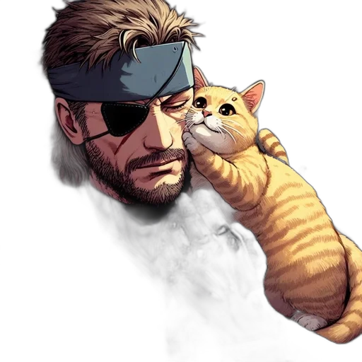 weapon, animal, pixel art, cyberpunk transparent PNG cut-out