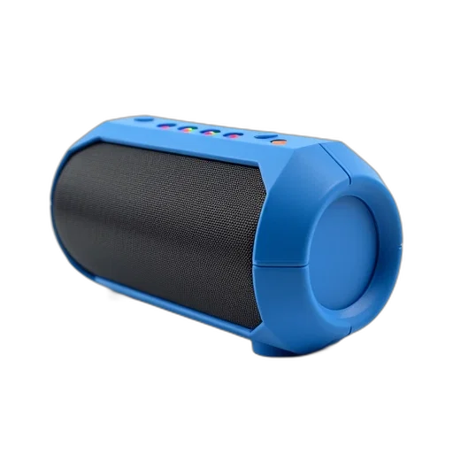 blue, portable, bluetooth, speaker transparent PNG cut-out