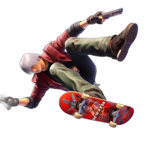 weapon, jacket, shoes, concept art transparent PNG cut-out