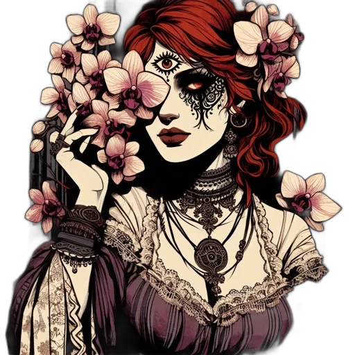 flower, jewelry, staff, crown transparent PNG cut-out