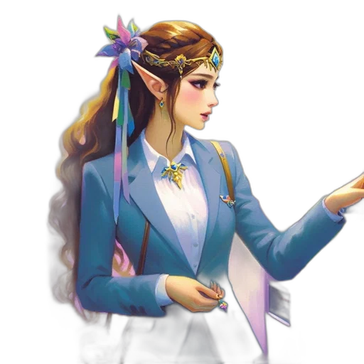staff, dress, jewelry, concept art transparent PNG cut-out