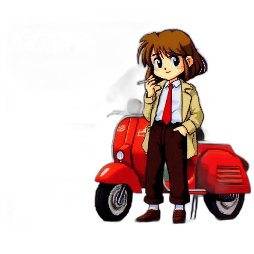 jacket, car, robot, weapon transparent PNG cut-out