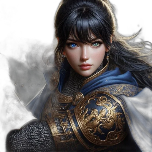 sword, face, fantasy art, photorealistic transparent PNG cut-out