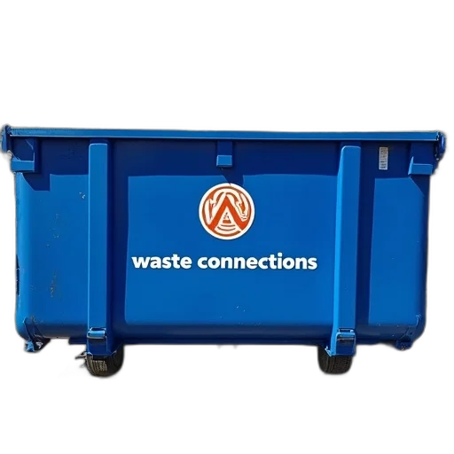 large, blue, dumpster, waste transparent PNG cut-out