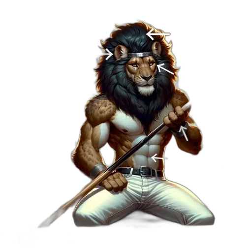 staff, sword, animal, fantasy art transparent PNG cut-out