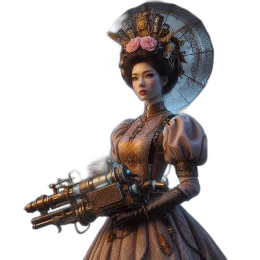 staff, weapon, dress, robot transparent PNG cut-out