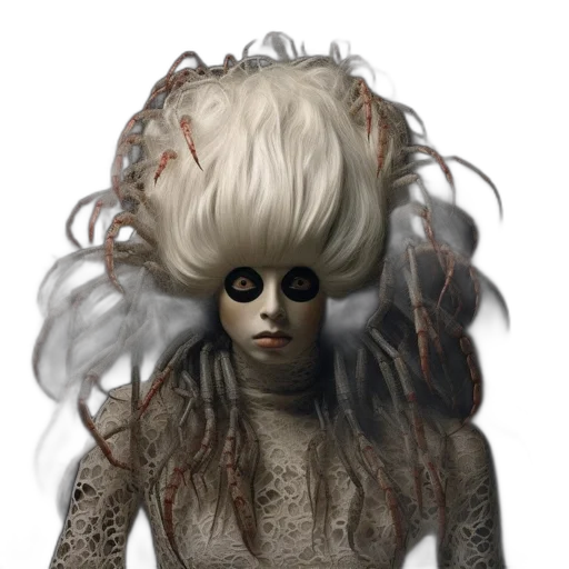 hair, mask, creature, face transparent PNG cut-out