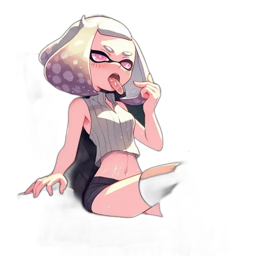 dress, creature, staff, hair transparent PNG cut-out