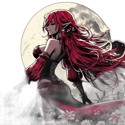 concept art, fantasy art, anime, comic book art transparent PNG cut-out