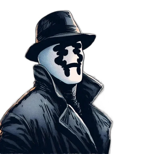 mask, jacket, face, comic book art transparent PNG cut-out