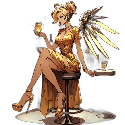 dress, staff, concept art, fantasy art transparent PNG cut-out