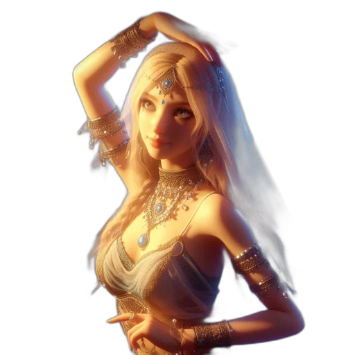 jewelry, dress, face, fantasy art transparent PNG cut-out