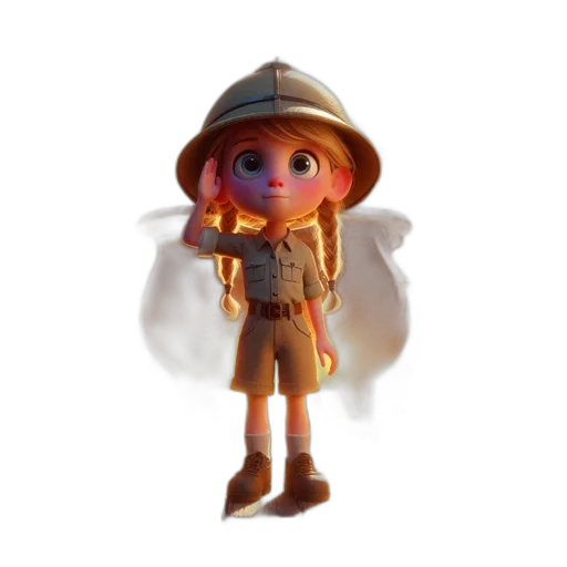 staff, hat, jacket, robot transparent PNG cut-out