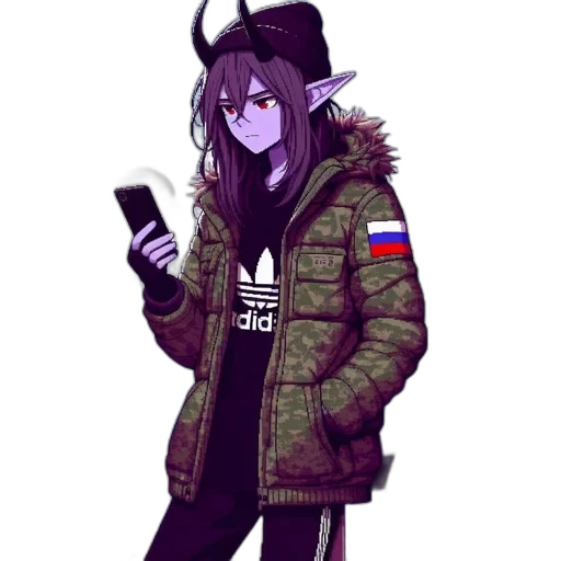 jacket, staff, creature, weapon transparent PNG cut-out