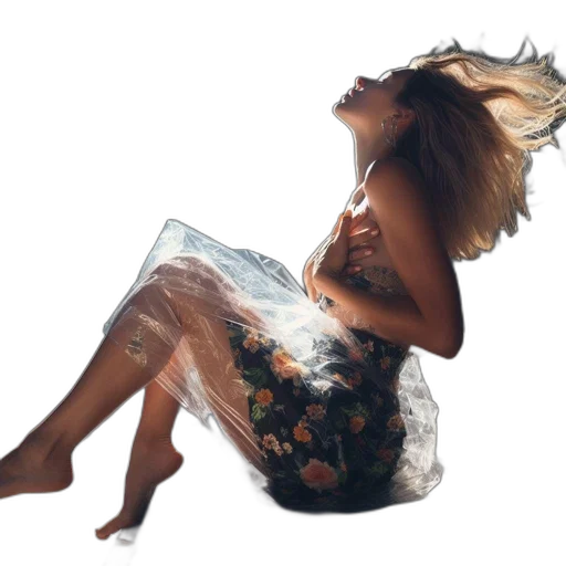 dress, hair, photorealistic, concept art transparent PNG cut-out