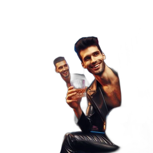shoes, face, hair, bottle transparent PNG cut-out