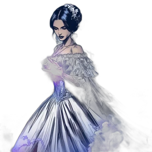dress, crown, fantasy art, concept art transparent PNG cut-out