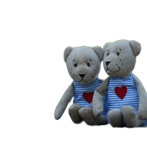 3d render, two, teddy, bears transparent PNG cut-out