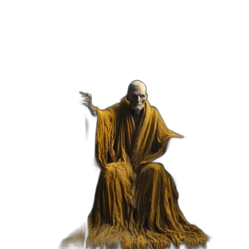 creature, staff, hair, dress transparent PNG cut-out