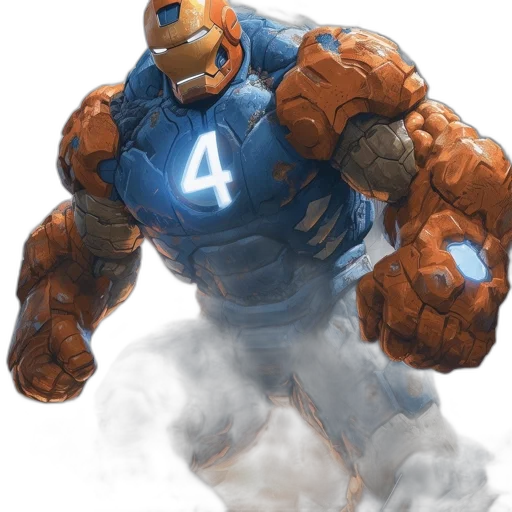 robot, comic book art, concept art, 3d render transparent PNG cut-out