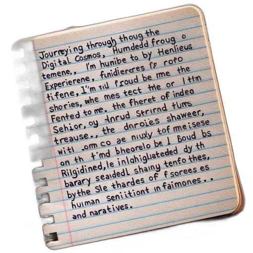 open, notebook, handwritten, poetry transparent PNG cut-out