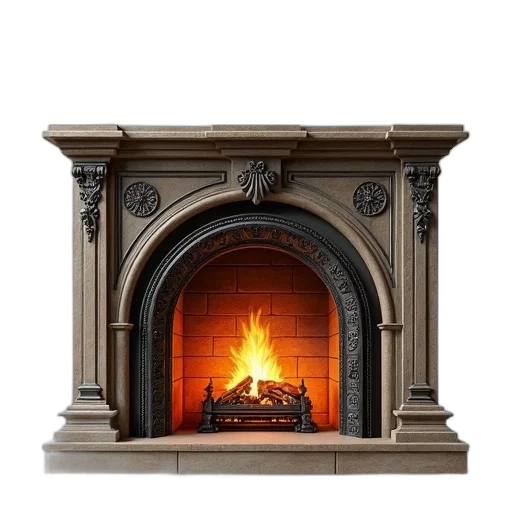 furniture, photorealistic, 3d render, fire transparent PNG cut-out