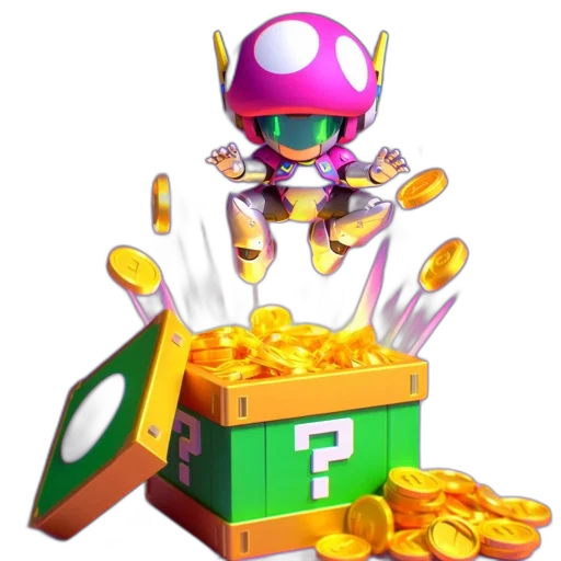 robot, 3d render, concept art, pixel art transparent PNG cut-out